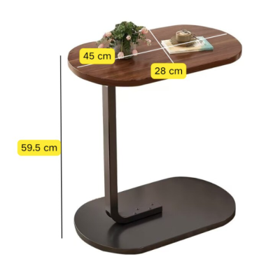 Masuta dreptunghiulara pentru cafea 45x60x30cm natur cu negru