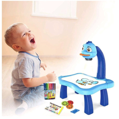 Masuta Pentru Desenat Albastra cu Proiector si Diapozitive  20 x 15 cm