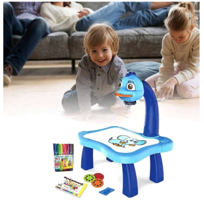 Masuta Pentru Desenat Albastra cu Proiector si Diapozitive  20 x 15 cm