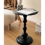 Masuta rotunda pentru cafea fier 52 x 38 cm NEGRU