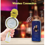 Microfon Karaoke cu Bluetooth pentru copii X6 model IEPURAS
