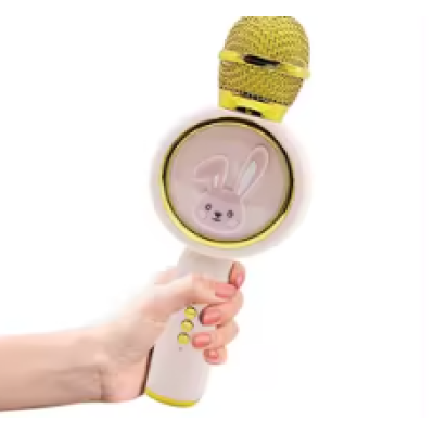 Microfon Karaoke cu Bluetooth pentru copii X6 model IEPURAS Microfon Karaoke cu Bluetooth pentru copii X6 model IEPURAS