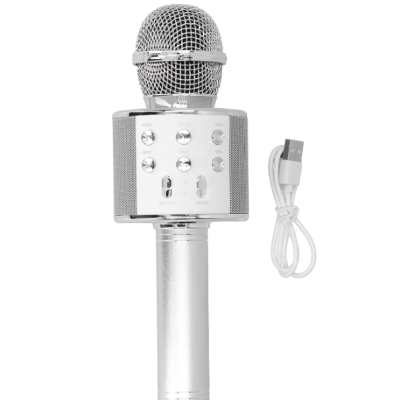Microfon Karaoke WS 858 cu bluetooth si boxa incorporata