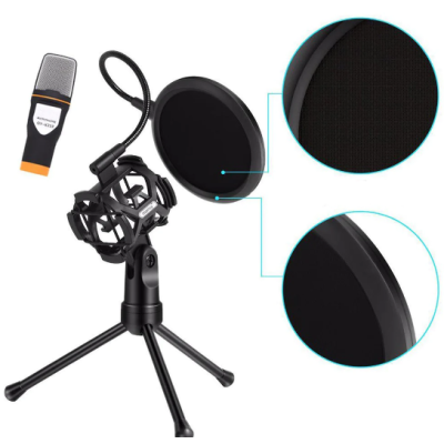 Microfon Profesional QY K222 Trepied Si Filtru