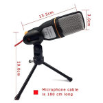 Microfon Profesional SF666 pentru Inregistrare Vocala Si Karaoke Negru