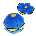 Minge interactiva Blast Ball in forma de Disc cu lumini ALBASTRA