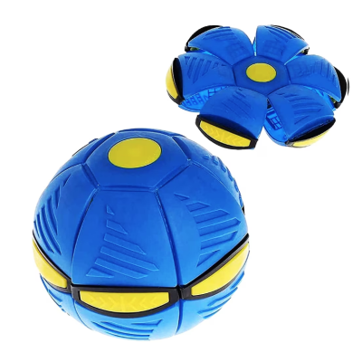 Minge interactiva Blast Ball in forma de Disc cu lumini ALBASTRA