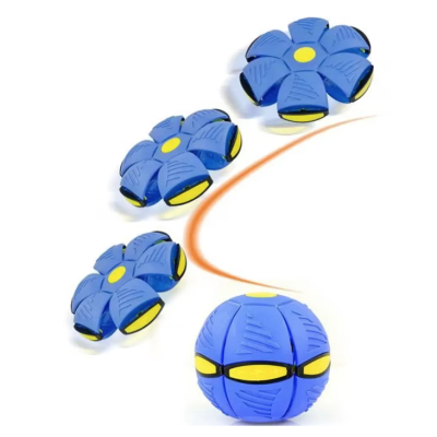 Minge interactiva Blast Ball in forma de Disc cu lumini ALBASTRA