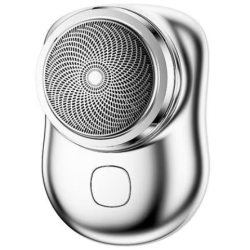 MINI Aparat de ras electric portabil cu lame rotative argintiu