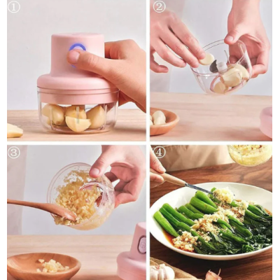 Mini Aparat Electric Pentru Tocat Usturoi Legume Carne Q T36