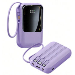 UB Mini Baterie externa 6000mAh Fast Charge Type C cu display si cabluri