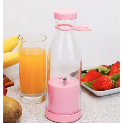 Mini blender portabil smoothie si shake incarcare usb 6 lame otel Inoxidabil 380 ml