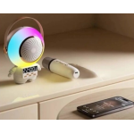 Mini boxa portabila Bluetooth cu 1 microfon wireless pentru copii statie Karaoke model Astronaut