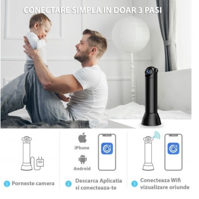 Mini Camera supraveghere Andowl Q SX82 4K Wifi rotativa