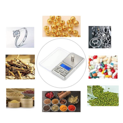 Mini cantar electronic pentru bijuterii 500g/0.1g Argintiu