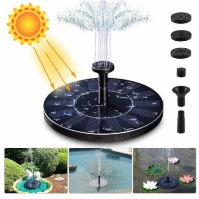 Mini fantana solara plutitoare pentru apa cu cinci capete