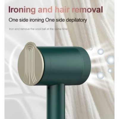 Mini Fier de Calcat si Aparat de Curatat Scame 2 in 1 VERDE