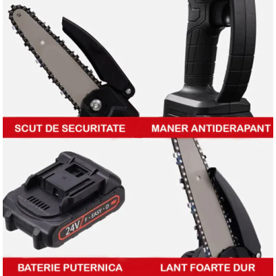 Mini Fierastrau Electric - Baterie 4000 mAh, 24V, 6 Inch