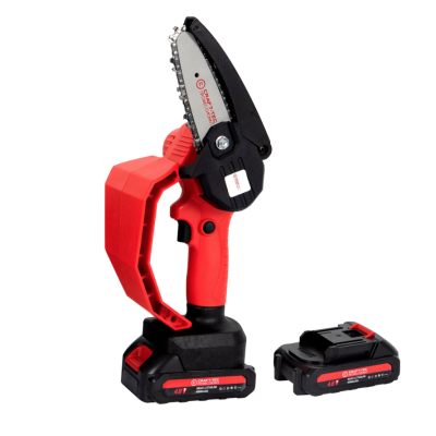 Mini Fierastrau lant 4'' CRAFT TEC 2 acumulatori 48W ROSU MX566