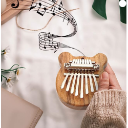 Mini Kalimba cu 8 Clape si Urechiuse portabil ideal pentru incepatori si copii