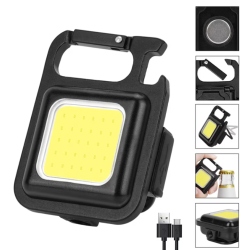 Mini lanterna cu desfacator de bere 3 moduri iluminare Negru