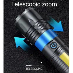 Mini lanterna de mana puternica BL C30C TG cu LED COB lateral