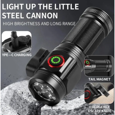 Mini lanterna de mana W5183 puternica cu 4 LED