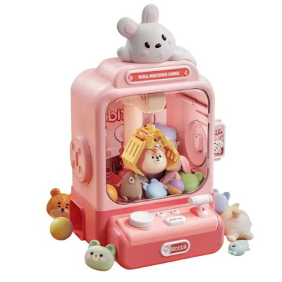 Mini masina de prins jucarii culoare roz accesorii incluse