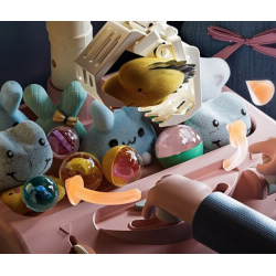 Mini masina de prins jucarii culoare roz accesorii incluse Mini masina de prins jucarii culoare roz accesorii incluse