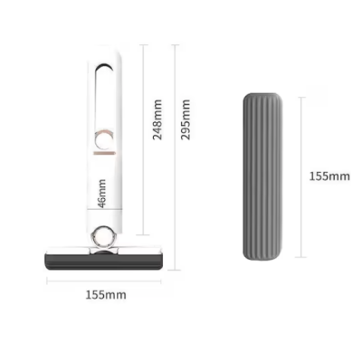 Mini mop portabil cu sistem autostoarcere pentru suprafete si geamuri