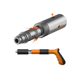 Mini Pistol manual pentru fixarea cuielor pe perete, accesorii si cutie transport incluse, Portocaliu