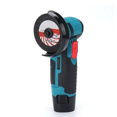 Mini polizor flex unghiular portabil cu 2 acumulatori 6 discuri 12V 76MM