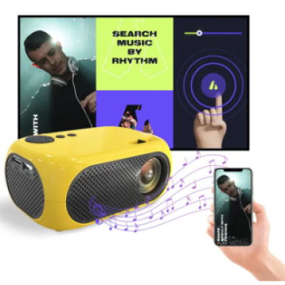 Mini proiector portabil HD 1080P  sunet surround 360 de grade Videoproiector Home Cinema