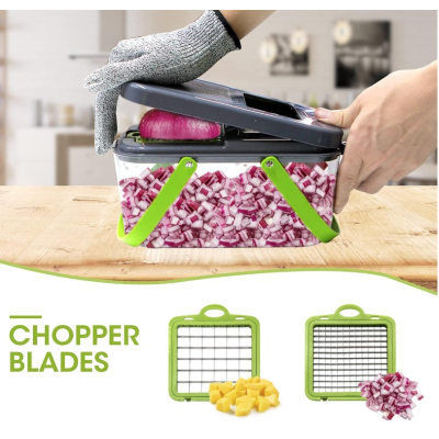 Mini Tocator de Legume 24-in-1: Mandolina de Bucatarie Multifunctionala