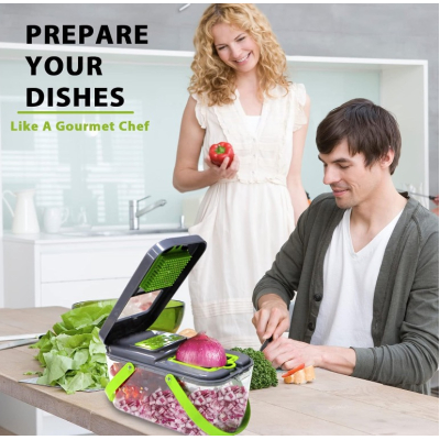 Mini Tocator de Legume 24-in-1: Mandolina de Bucatarie Multifunctionala