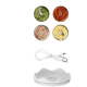 Mini tocator electric de bucatarie incarcare USB 250ml cu 3 lame Alb