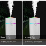 Mini umidificator portabil silentios cu 7 culori LED 320ml Alb