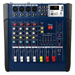Mixer audio profesional cu amplificare putere 2x250 W 4 canale 16 efecte egalizator 5 benzi