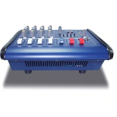Mixer audio profesional cu amplificare putere 2x250 W 4 canale 16 efecte egalizator 5 benzi