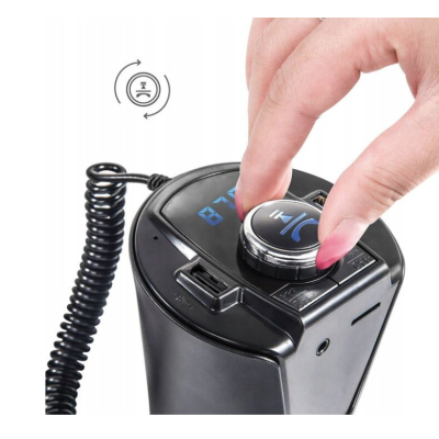 Modulator auto BX6 Bluetooth FM USB Negru