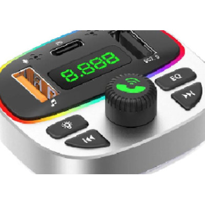 Modulator auto cu LED RGB BT FM Handsfree USB Andowl Q C668