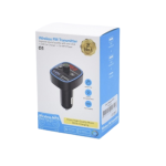 Modulator auto Q1 FM cu bluetooth 2 iesiri USB Negru