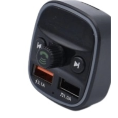 Modulator auto Q1 FM cu bluetooth 2 iesiri USB Negru