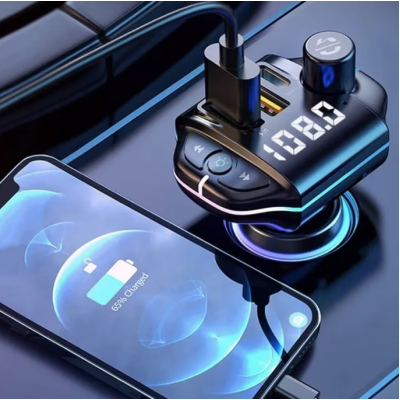 Modulator Fm auto ZTB A10 20W Rgb cu incarcare rapida  Negru