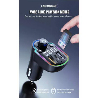 Modulator FM Bluetooth 5.0 Incarcare rapida MP3 Player Tip C PD 20W USB QC 3.0 ZTB-A8