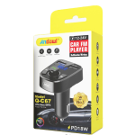 Modulator FM Bluetooth si incarcator auto 12V/24V cu 2 porturi USB Q C67 Andowl