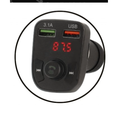 Modulator FM Bluetooth si incarcator auto 12V/24V cu 2 porturi USB Q C67 Andowl