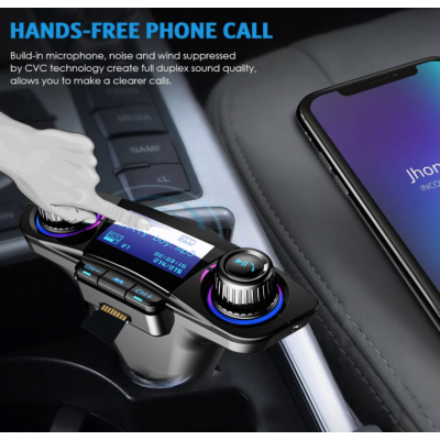 Modulator Fm Functie De Incarcare Telefon Bluetooth Handsfree Compatibilitate Universal Negru