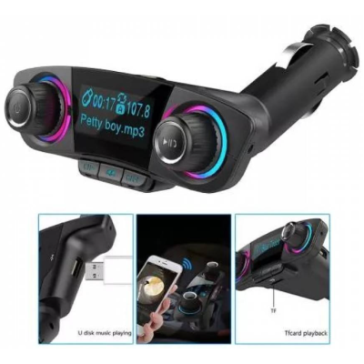 Modulator Fm Functie De Incarcare Telefon Bluetooth Handsfree Compatibilitate Universal Negru