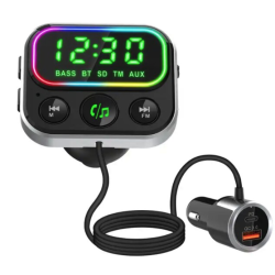 Modulator Transmitator FM Auto BC79 Bluetooth QC 3.0 negru